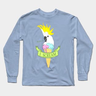I scream - ice cream cockatoo Long Sleeve T-Shirt